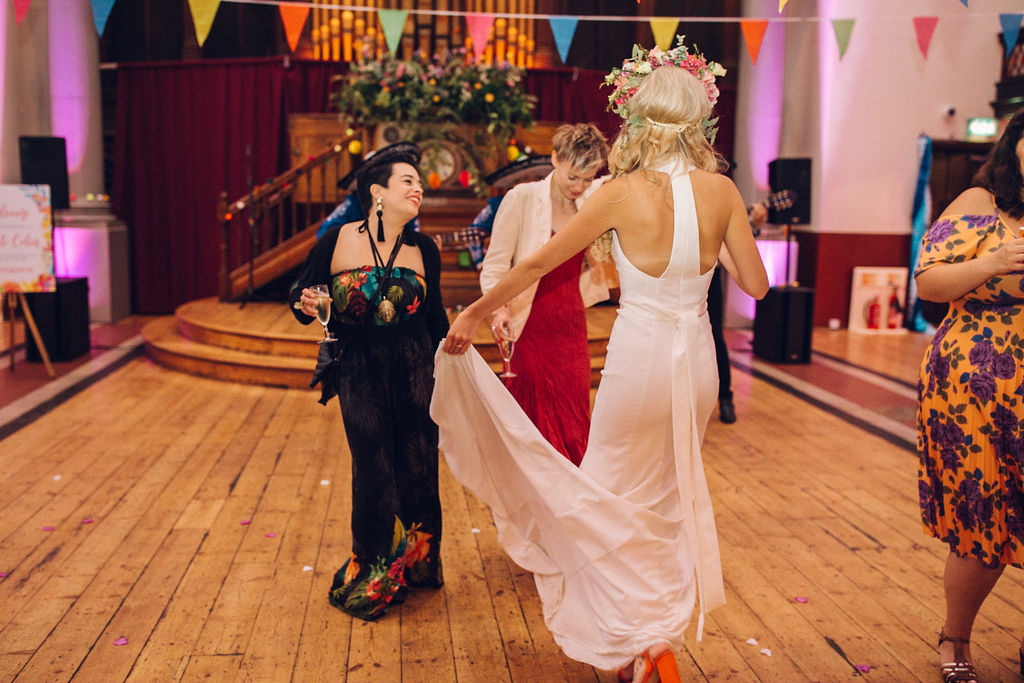 Quirky colourful wedding Hackney Round Chapel London Photographer