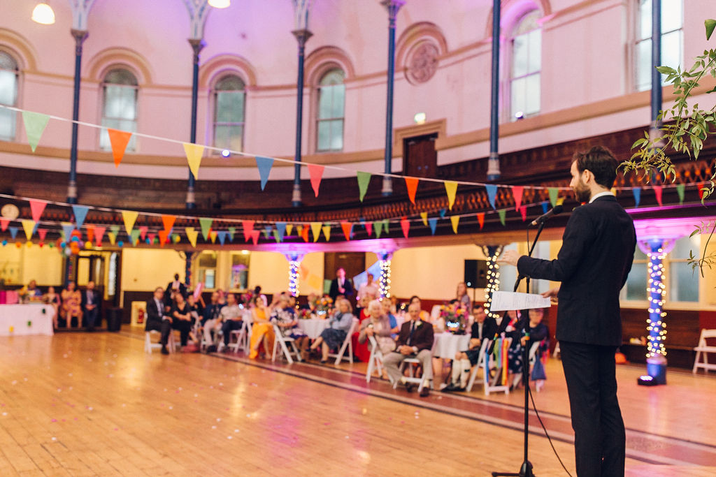 Quirky colourful wedding Hackney Round Chapel London Photographer