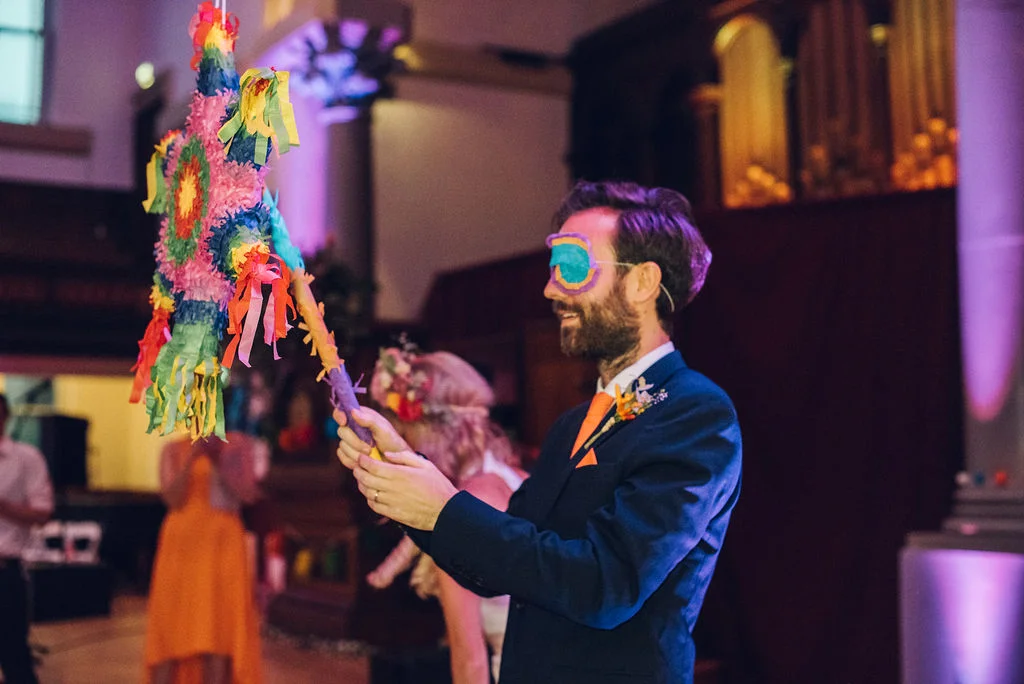 Quirky colourful wedding Hackney Round Chapel London Photographer