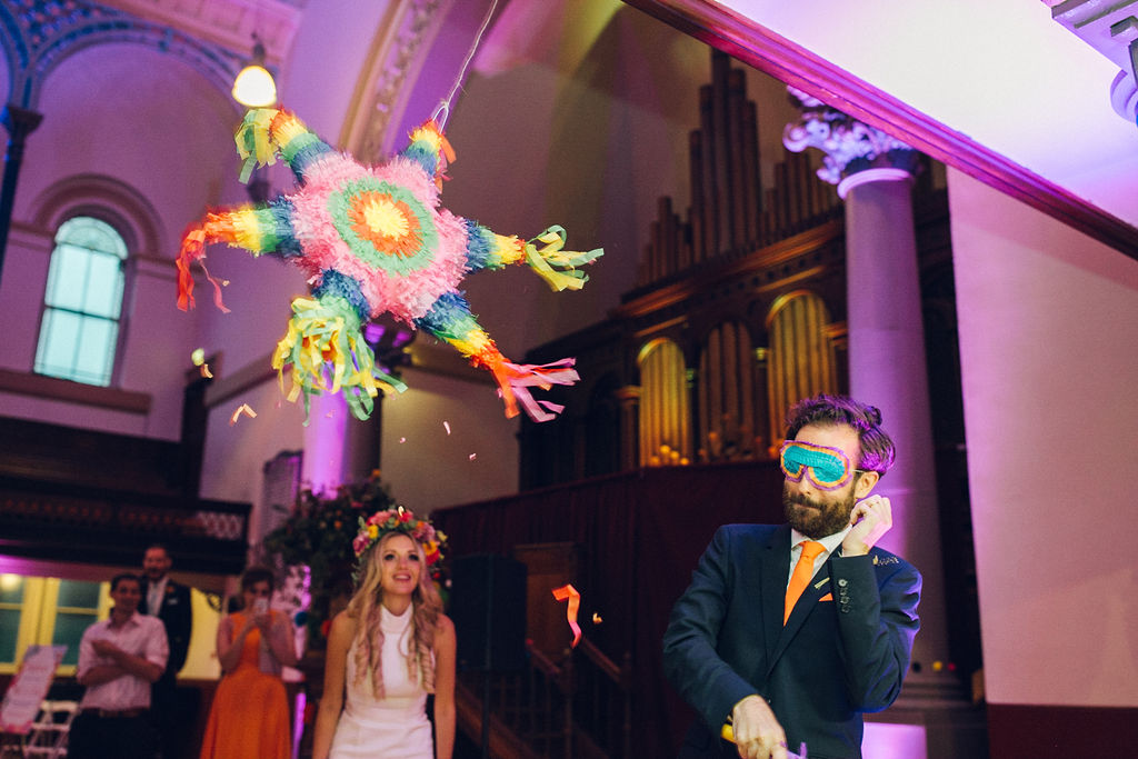 Quirky colourful wedding Hackney Round Chapel London Photographer