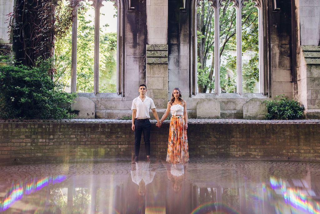London couple shoot St Dunstan in the East