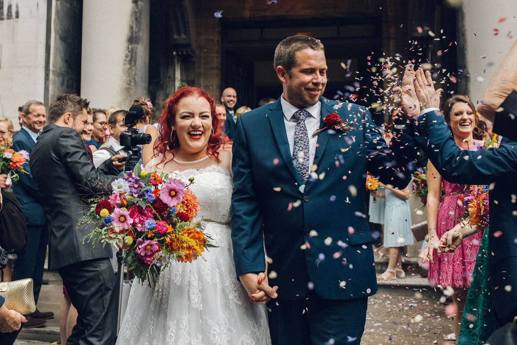 Confetti photo Stoke Newington Town Hall Wedding - London Wedding Photographer
