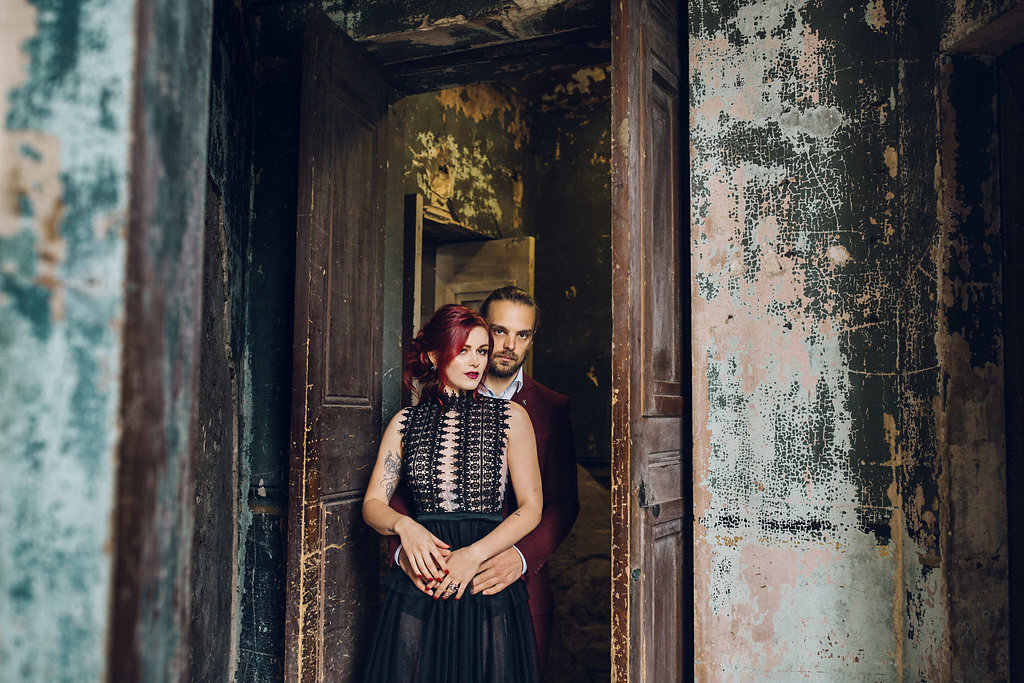 Asylum Chapel Wedding, London - A Tim Burton Nightmare Before Christmas Inspired shoot