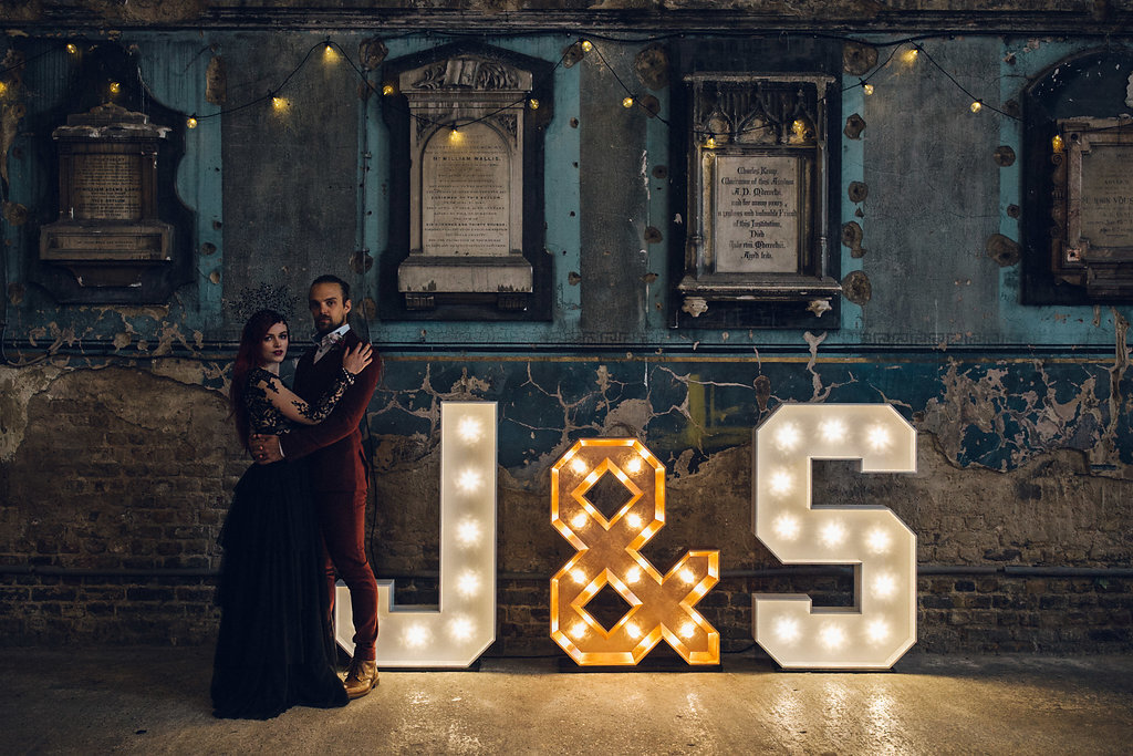 Asylum Chapel Wedding, London - A Tim Burton Nightmare Before Christmas Inspired shoot