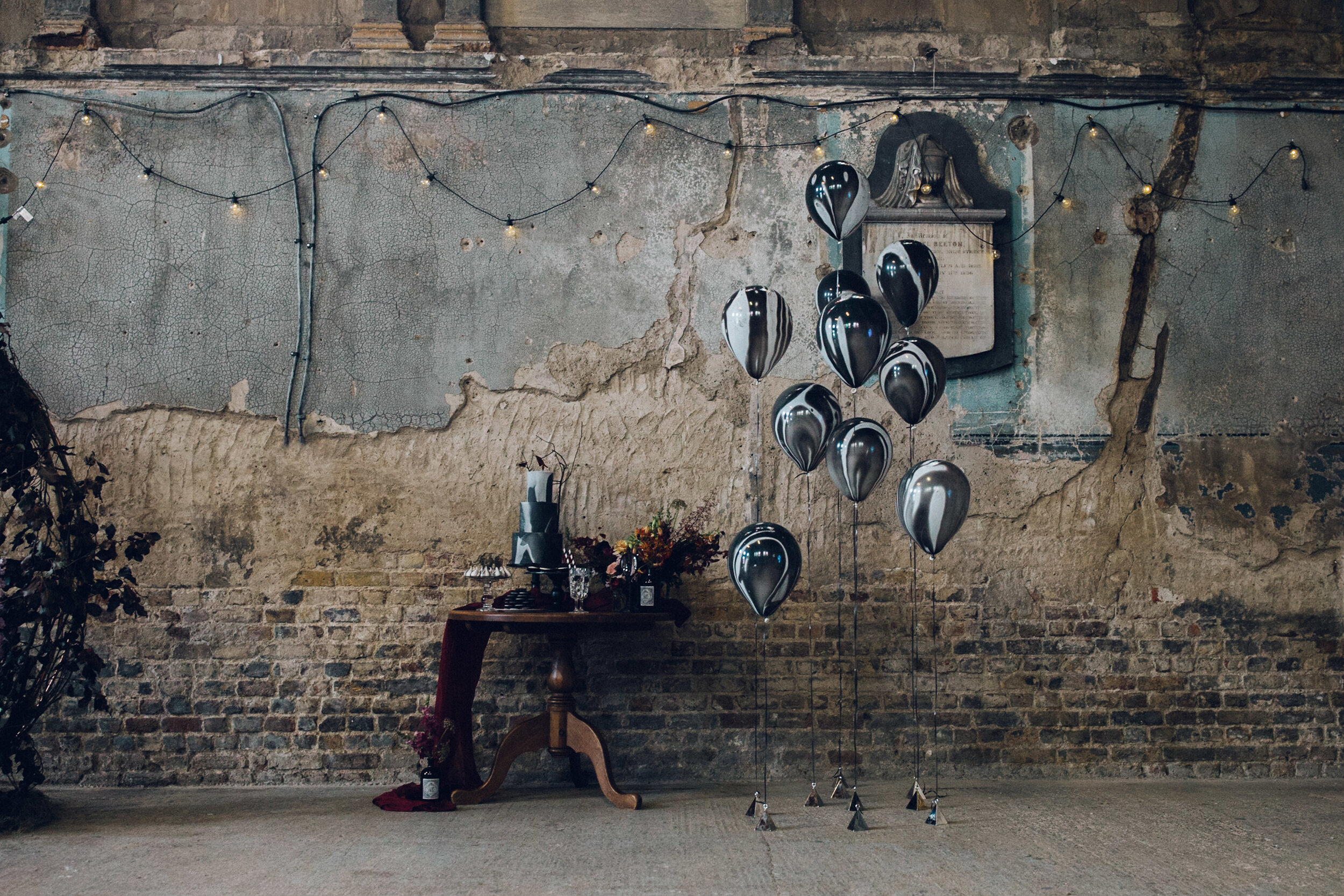 Asylum Chapel Wedding, London - A Tim Burton Nightmare Before Christmas Inspired shoot