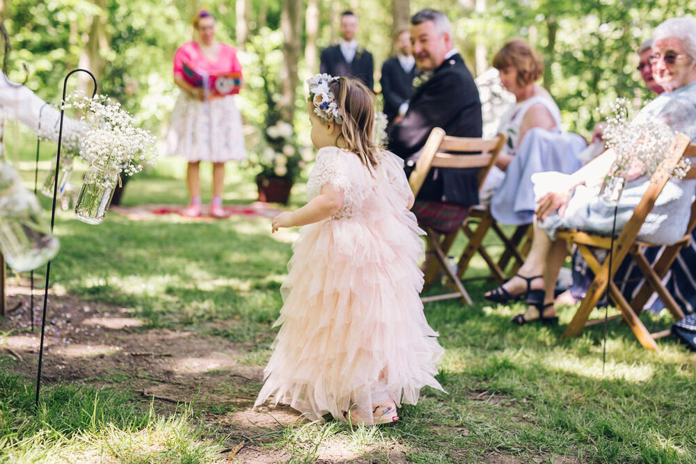 Boho Woodland Wedding Tey Brook Orchard, Browning Bros, Essex - Woodland Ceremony