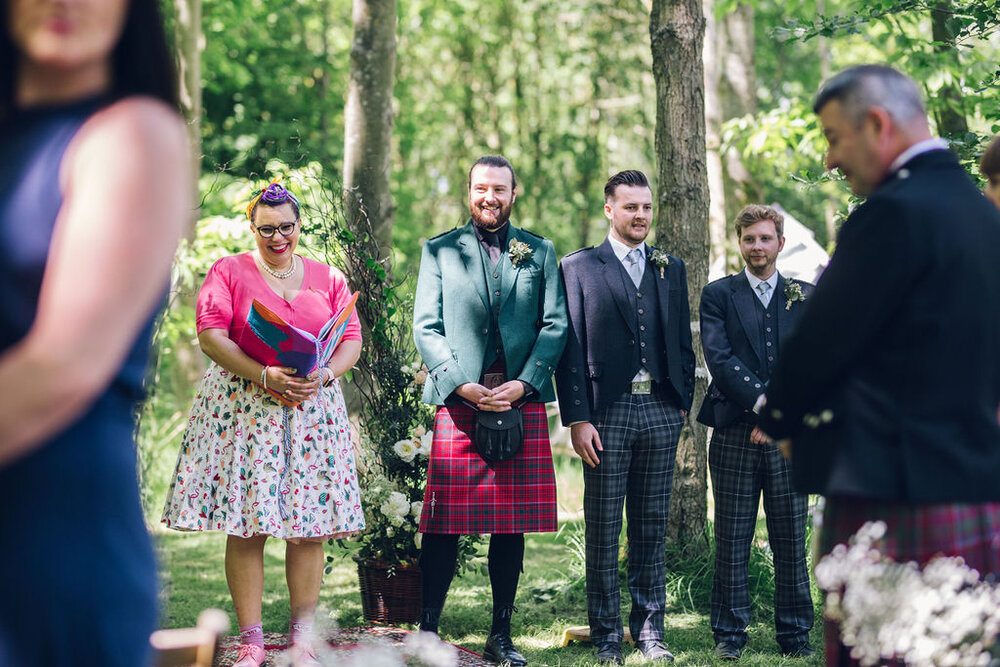 Boho Woodland Wedding Tey Brook Orchard, Browning Bros, Essex - Woodland Ceremony