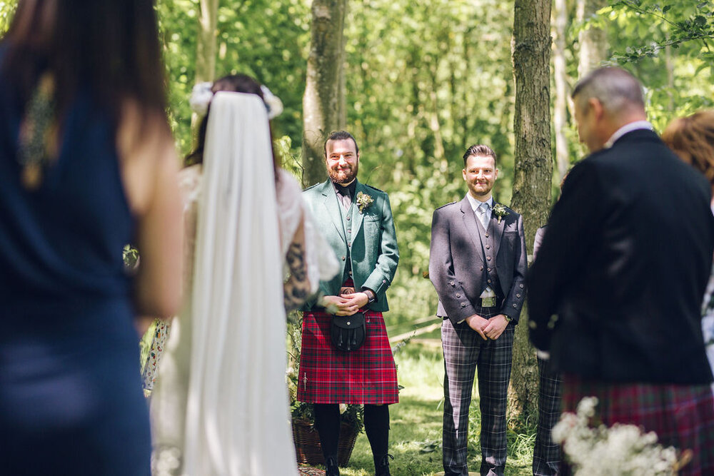 Boho Woodland Wedding Tey Brook Orchard, Browning Bros, Essex - Woodland Ceremony