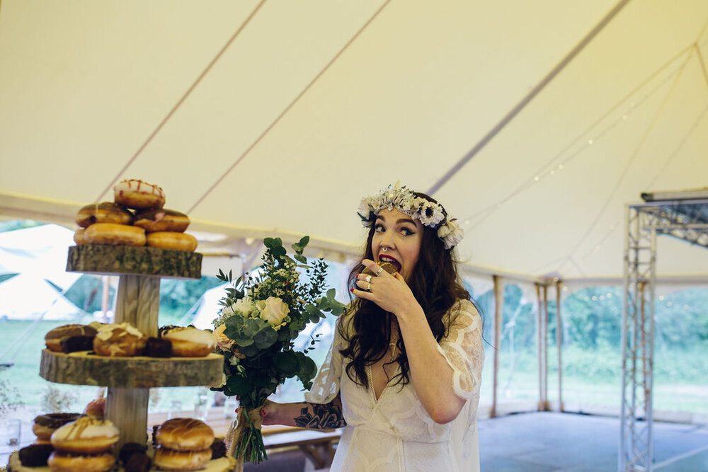 Boho Woodland Wedding Tey Brook Orchard, Browning Bros, Essex - Woodland Ceremony