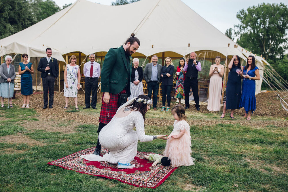 Boho Woodland Wedding Tey Brook Orchard, Browning Bros, Essex - Outside First Dance