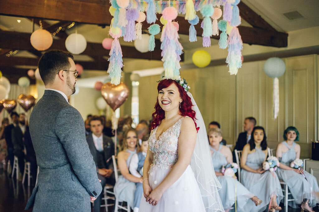 Colourful Retro Toy Themed Wedding, East Horton - Paige Joanna Rock n Roll Bride