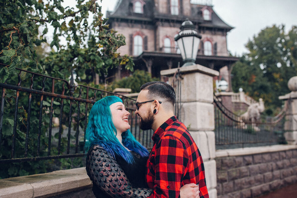 Disneyland Paris Engagement Shoot Phantom Manor Alternative Couple 