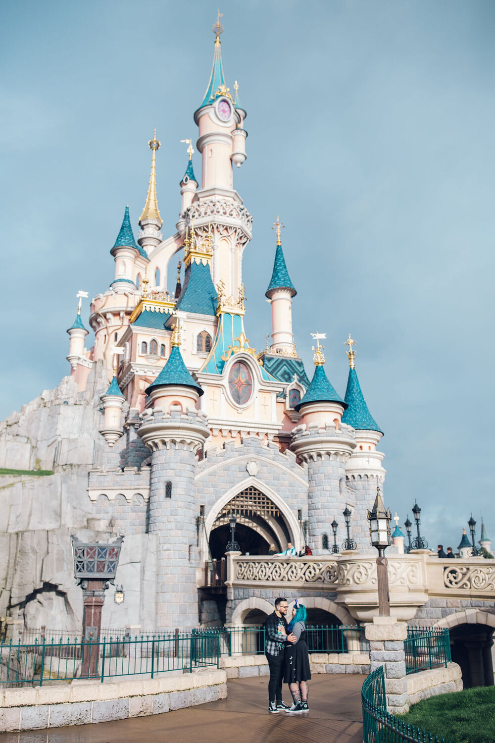 Disneyland Paris Engagement Shoot Alternative Couple Main Street USA