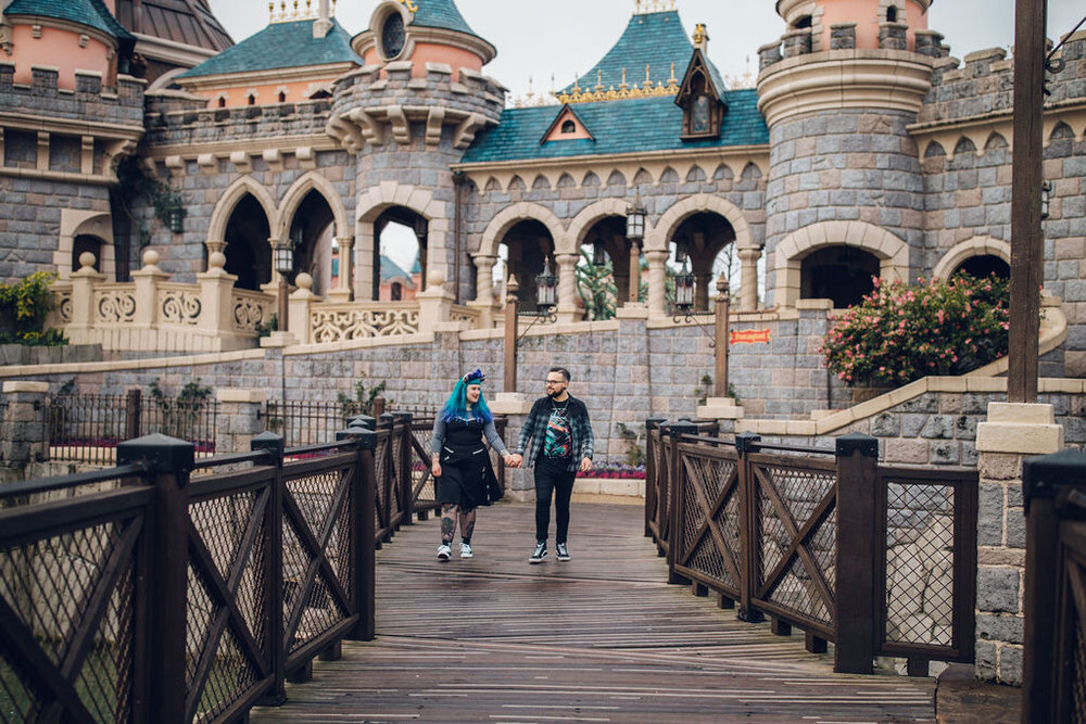 Disneyland Paris Engagement Shoot Alternative Couple Disney 