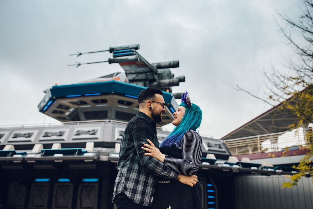 Disneyland Paris Engagement Shoot Alternative Couple Star Wars 