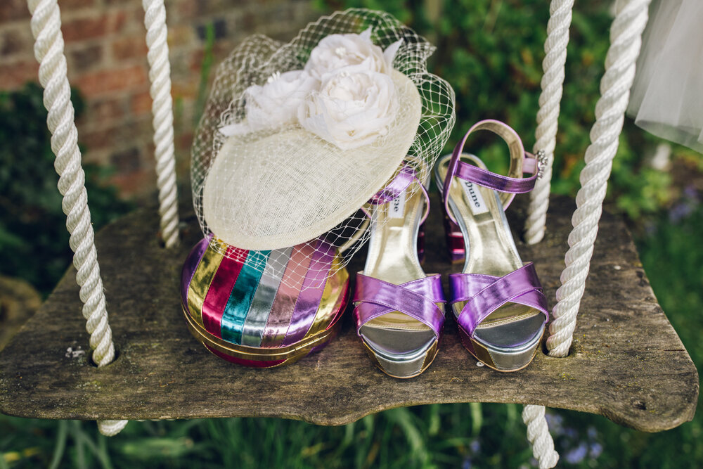 Colourful Rainbow Bridal Accessories Fun &amp; Quirky Natural History Museum Tring Wedding