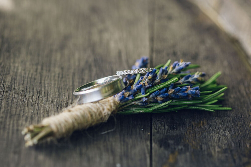Relaxed Wedding at the Dreys, Kent - Rustic Lavender Twine Buttonhole 