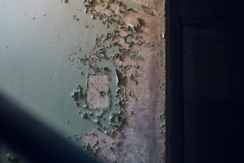 Travel photography - Chernobyl exclusion zone and Pripyat tour peeling wallpaper