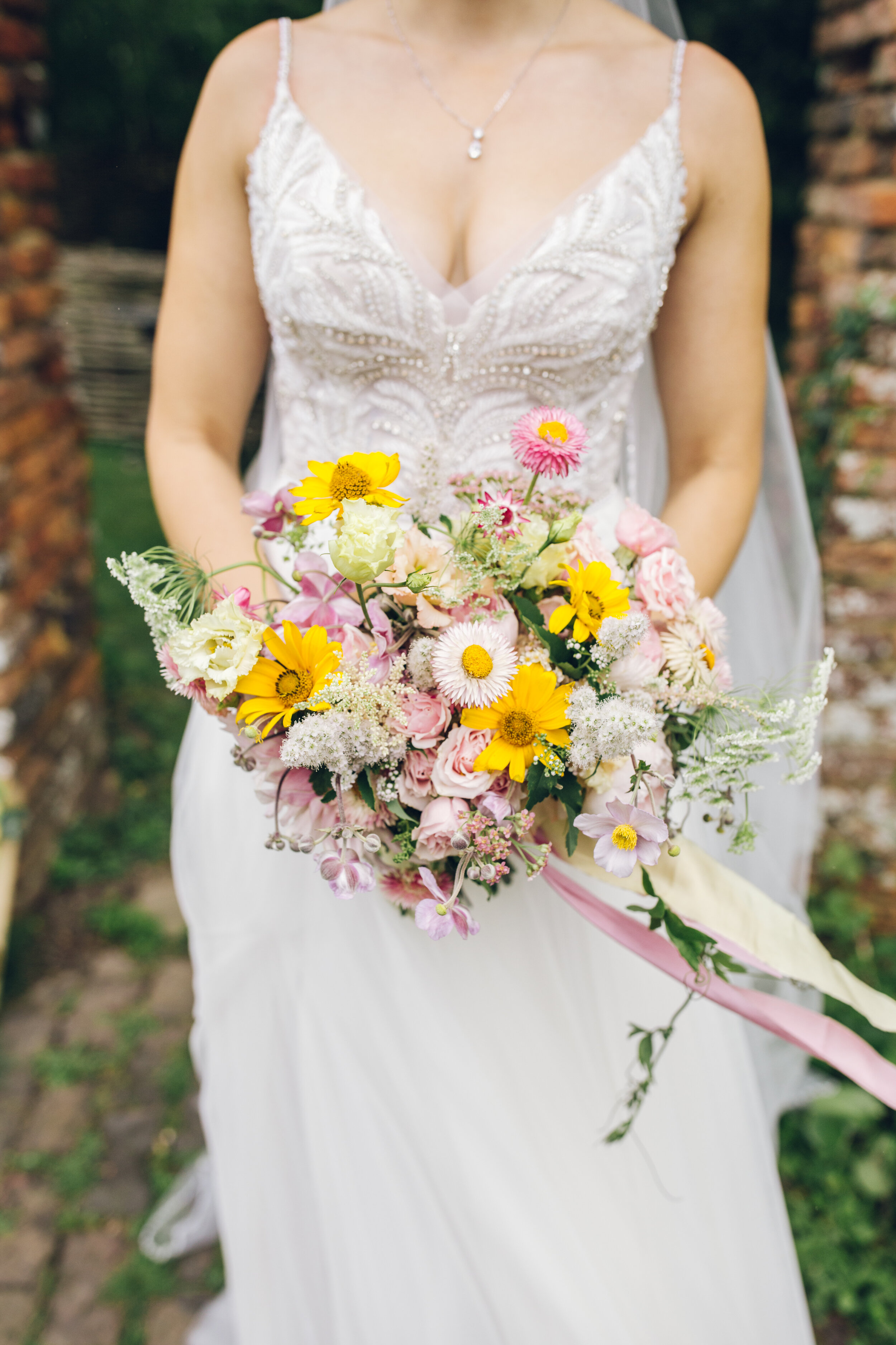 Pastel Bouquet Flowers Colourful Wedding Photography