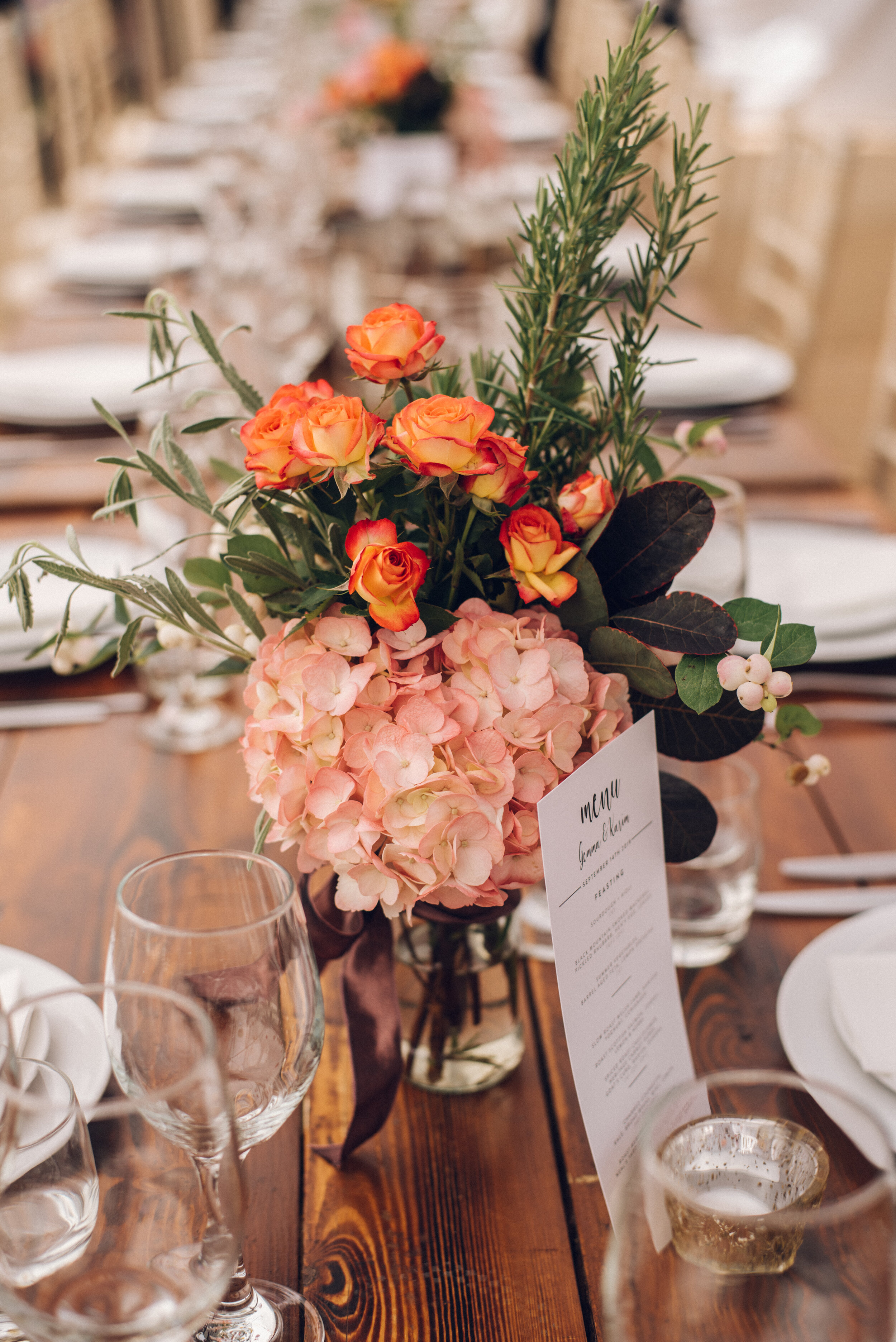 Colourful Wedding Photography Table Flower Ideas