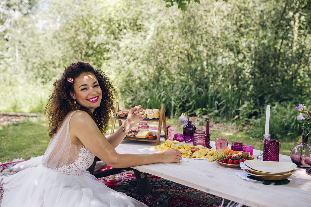 Colourful Boho Wedding Photography -Browning Bros Essex Festival Wedding