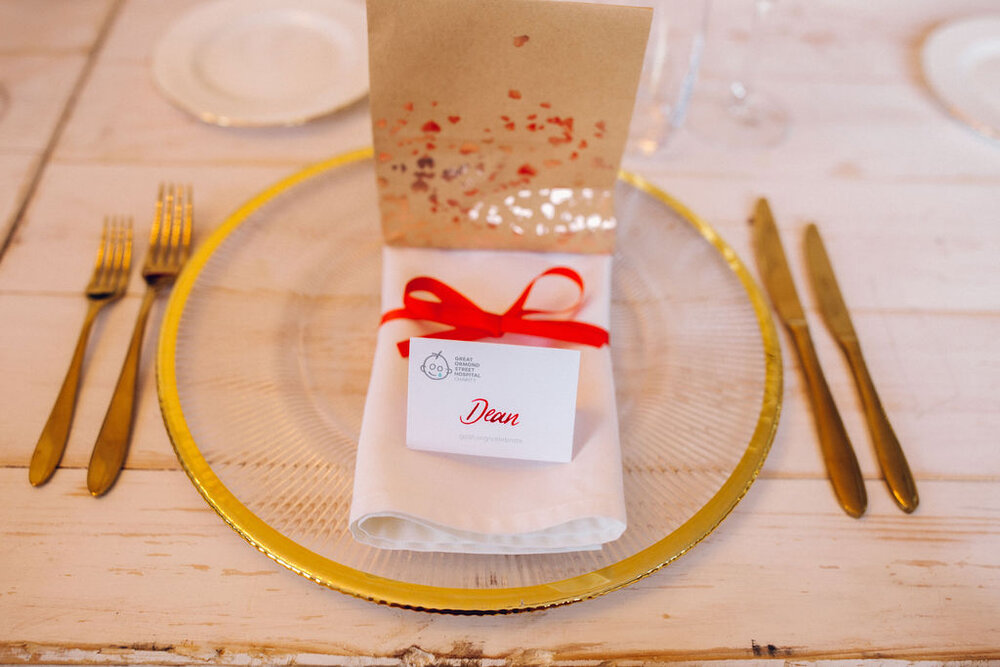 Rustic table setting - Intimate Essex wedding Old Parish Rooms