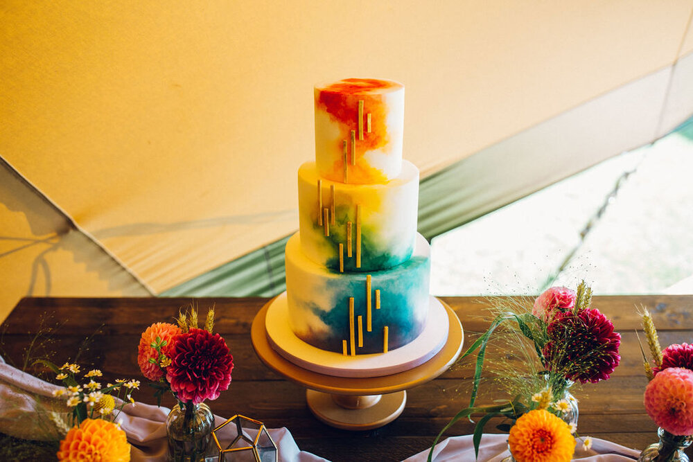 Colourful same sex festival wedding inspiration Barnston lodge Essex