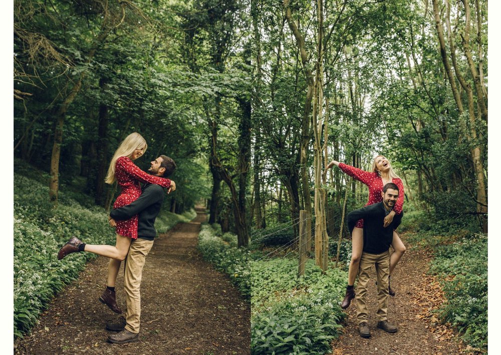 fun Woodland couples photoshoot 