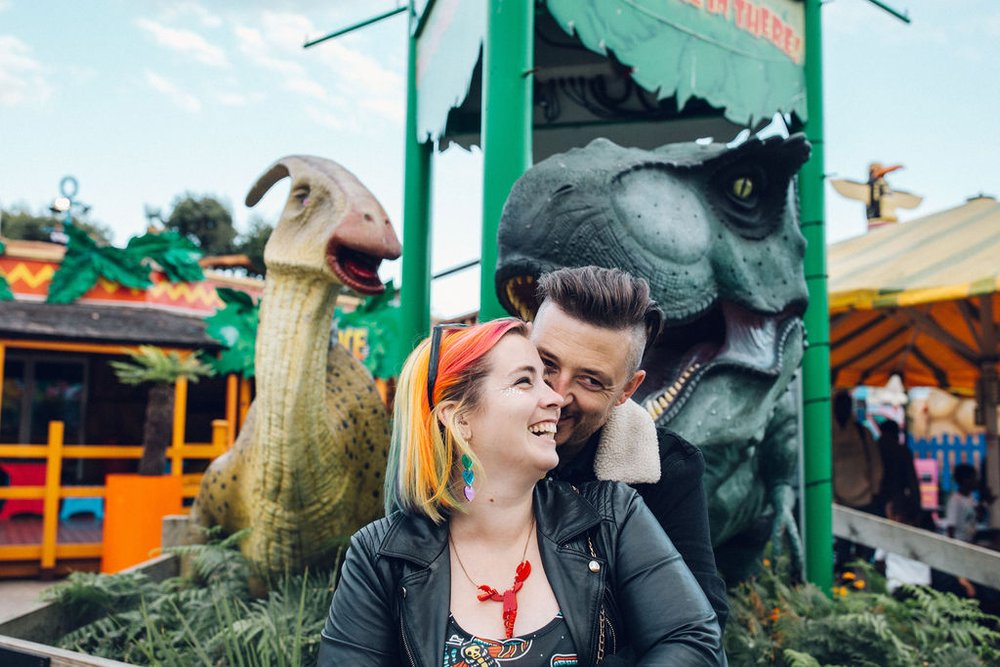 Fun colourful southend on sea couples session