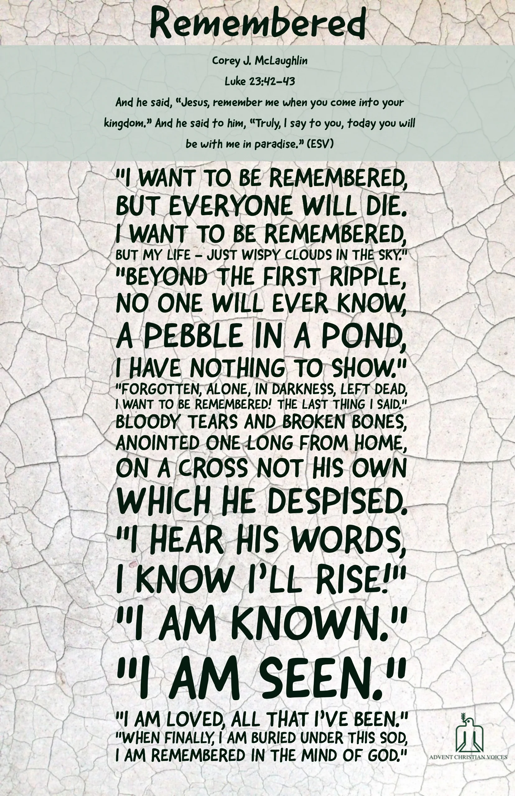 "Remembered"- a Poem