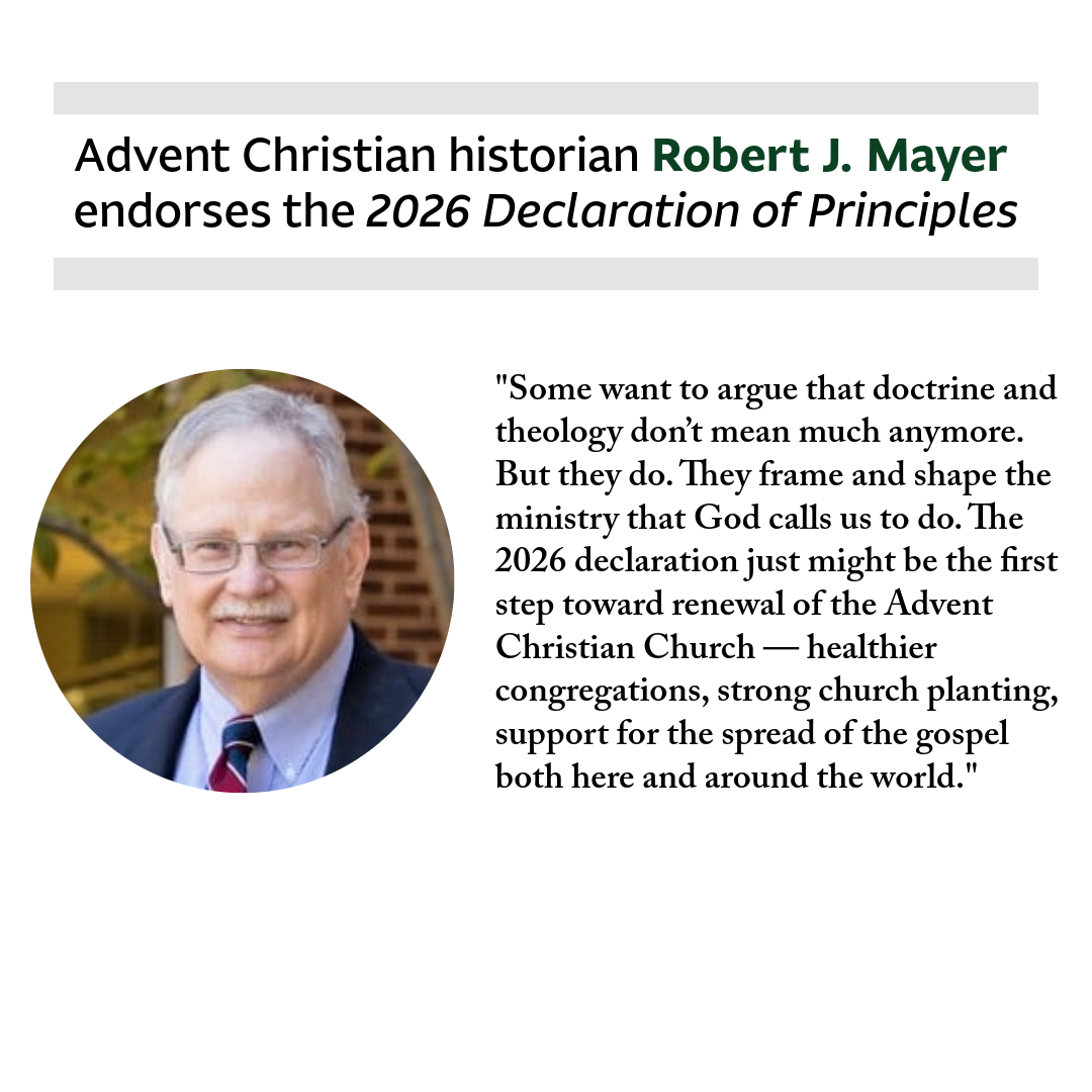 Robert J. Mayer - "Please support the 2026 Declaration of Principles"
