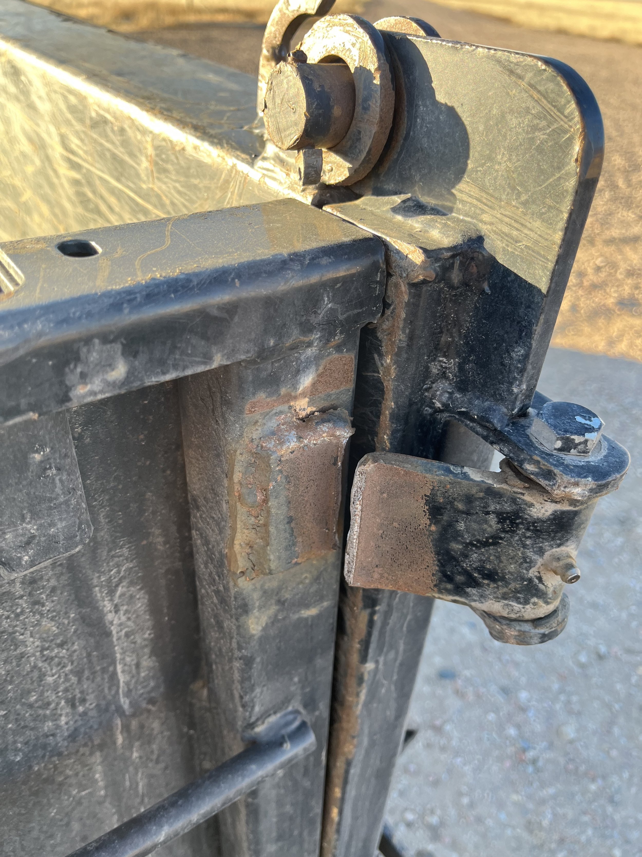 Before: Broken Dump Trailer Hitch