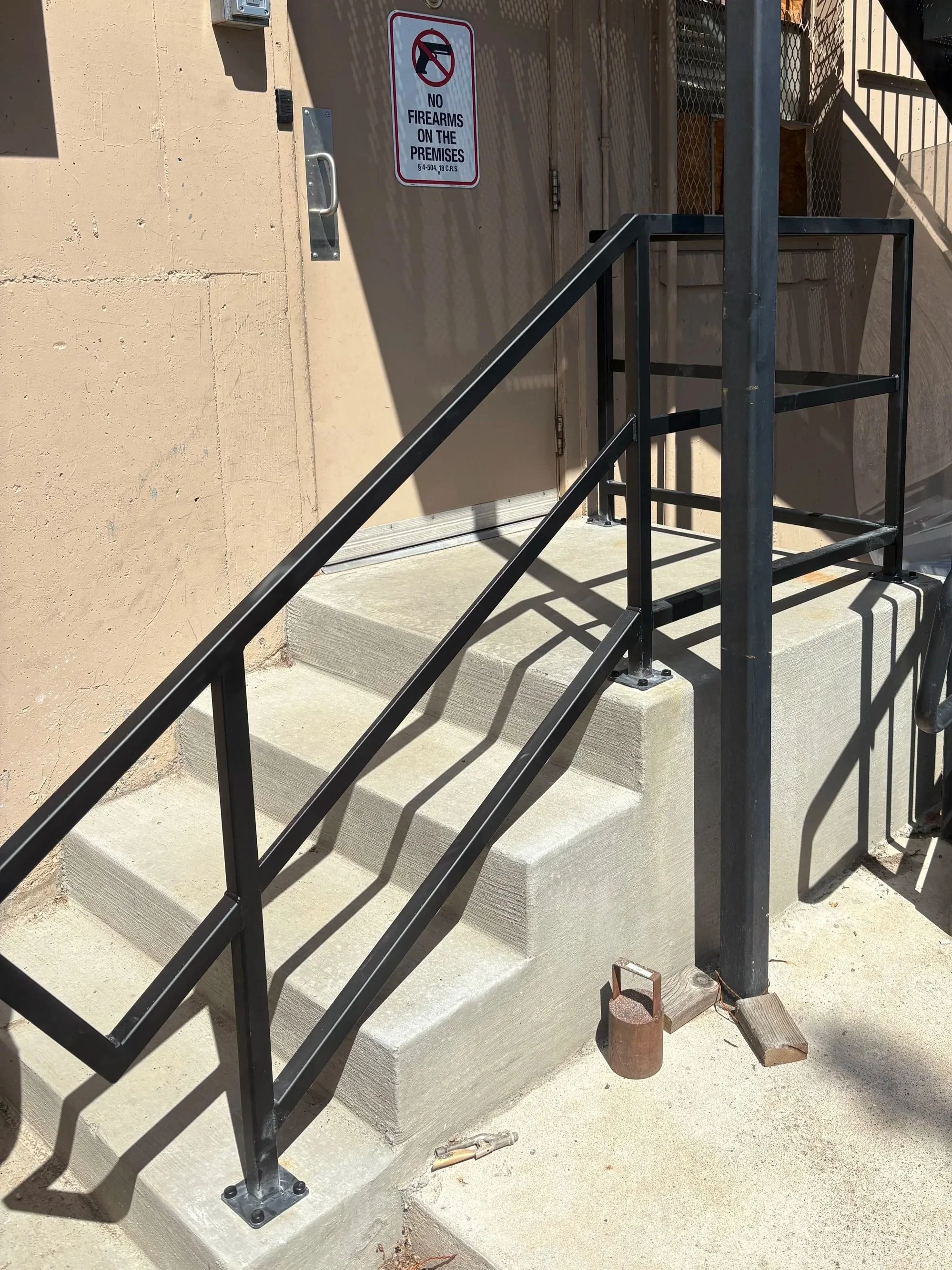 Lower back door entrance to KRDO news station in Colorado Springs.