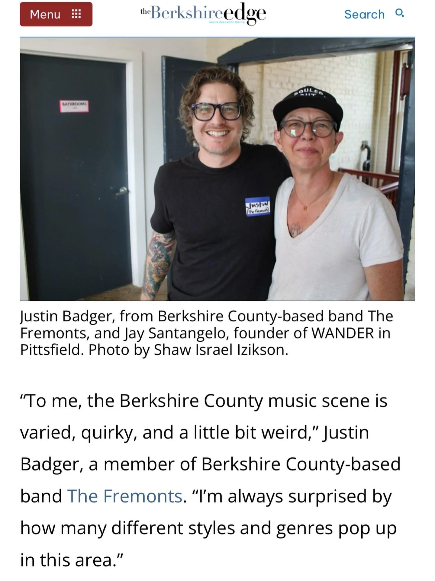 &ldquo;Quirky and a little bit weird&rdquo; &hearts;️ Just the way we like it! 

Thanks for the sweet picture of @badgerooni and @jaysantangelo, @shawshawshawshaw and @berkshireedge. And thanks to @jacksonwhalanmusic for hosting! We feel awfully luck