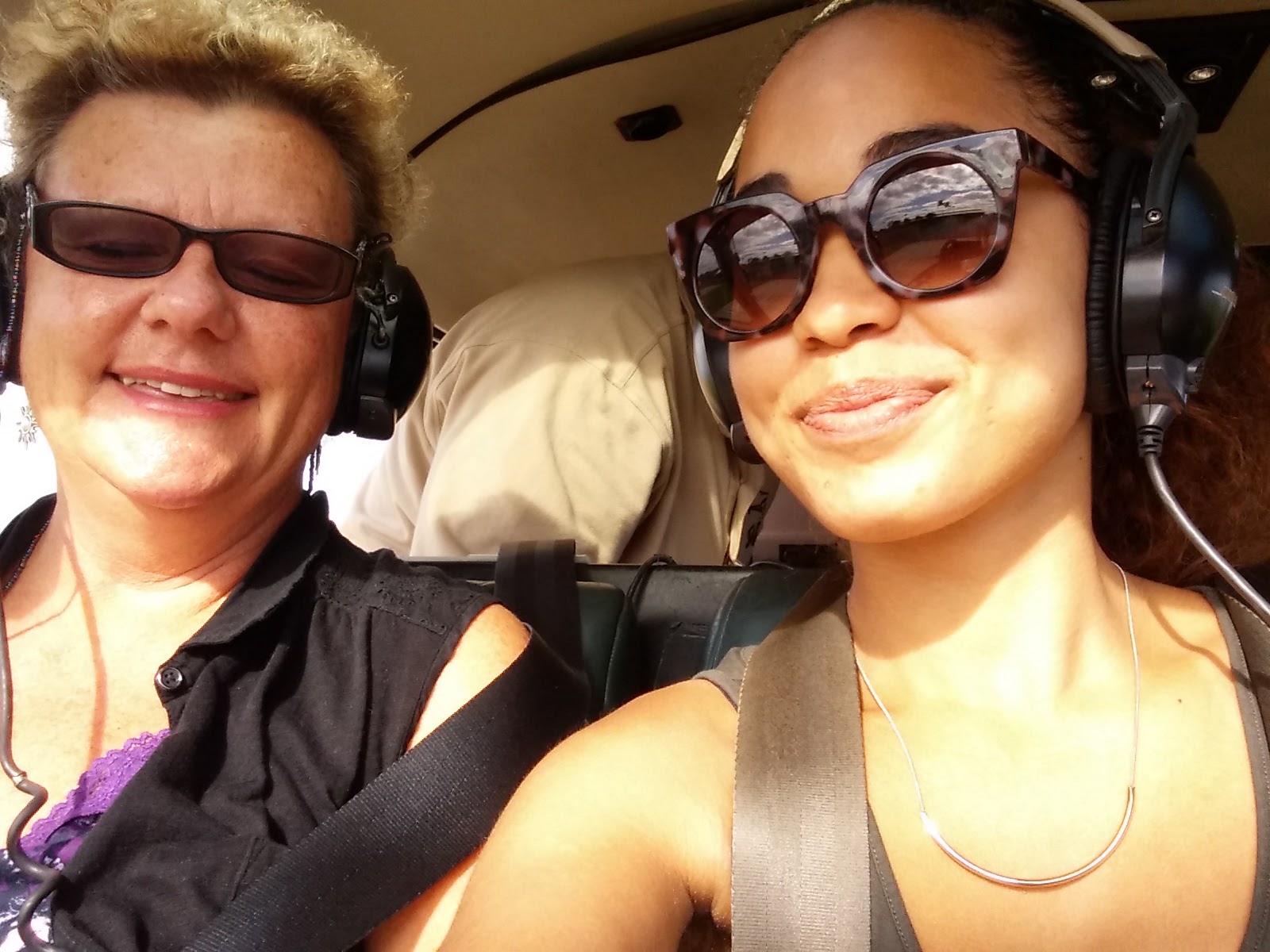 Helicopter tour with Bonnie