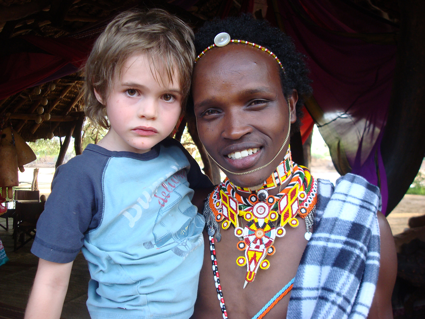 Apollo and a Samburu friend in northern Kenya