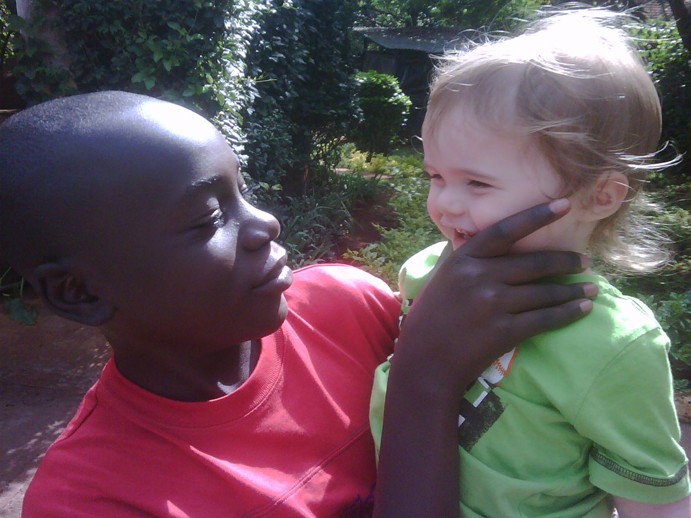 Apollo with Alfred’s son, Eleke, in Nairobi