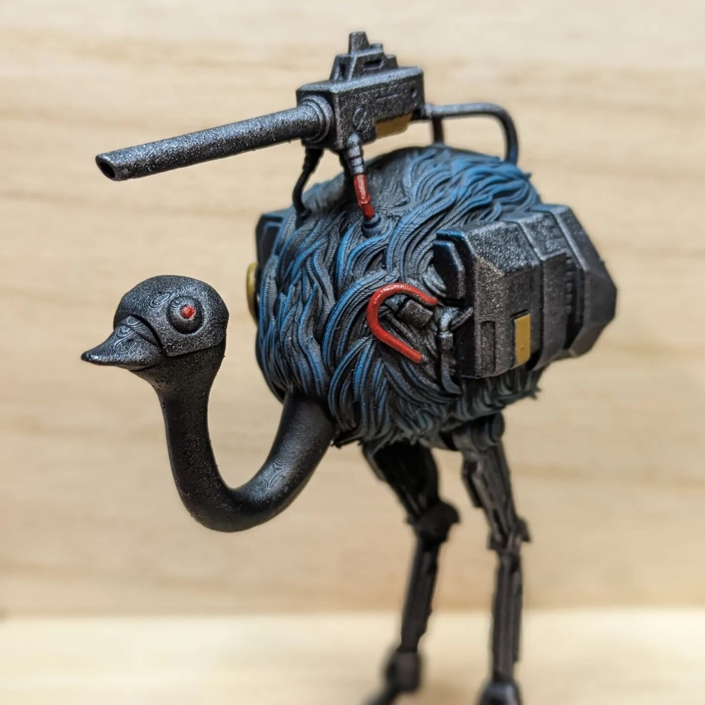 March 2024 Robot of the Month painted prototype.
#emu #emuwar #newzealand #emus #cyberpunkart #ROTMC