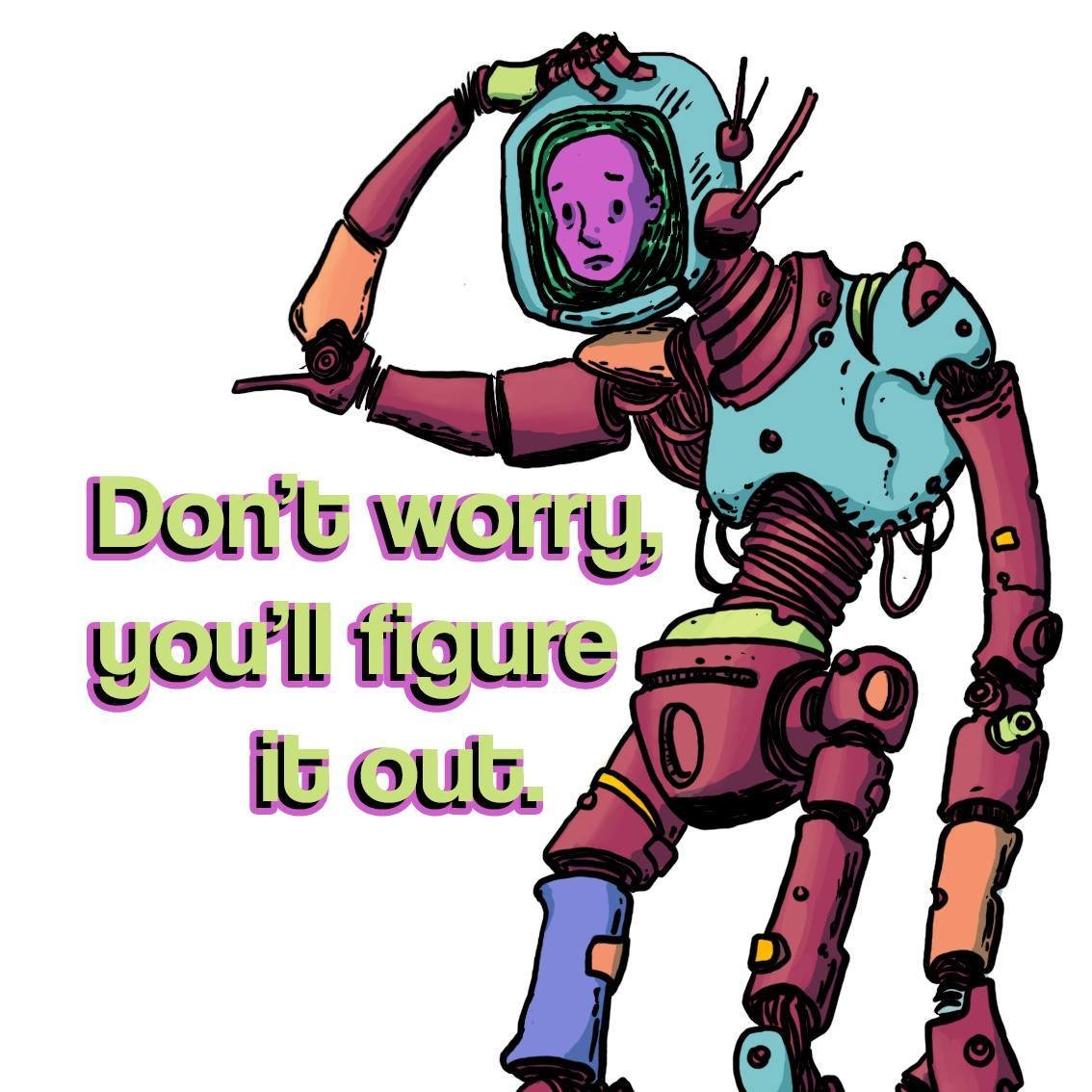 Eventually. Worrying hasn't solved a single problem ever.
#scifiart #electricworry #stickers #spaceart #sciencefiction