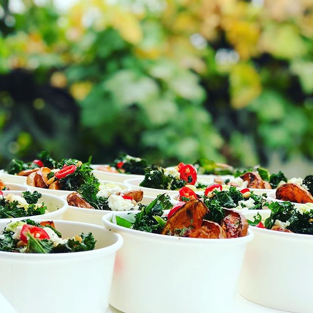 Autumn is Awesome.

Check the colours of these roasted butternut squash, orzo, feta &amp; crispy kale pots, as part of a working canap&eacute; lunch. .
.
.
#autumn #canape #lunch #vegetarian #healthy #hearty #cooking #mediterranean #food #awesomeautu