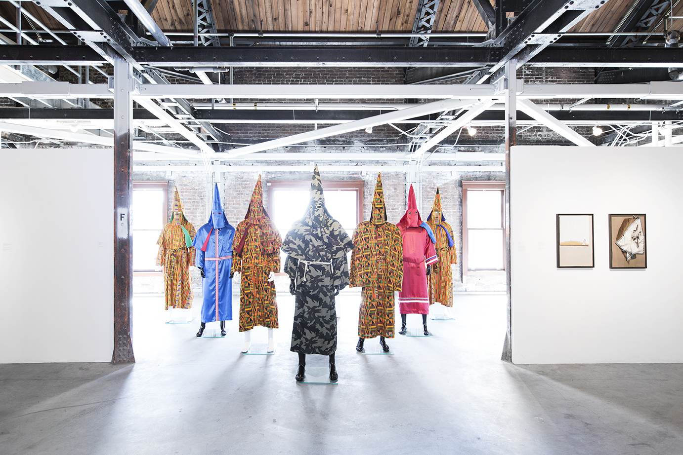 Paul Rucker Birth of a Nation, 7 KKK robes, 2016 Image by Rafael Soldi