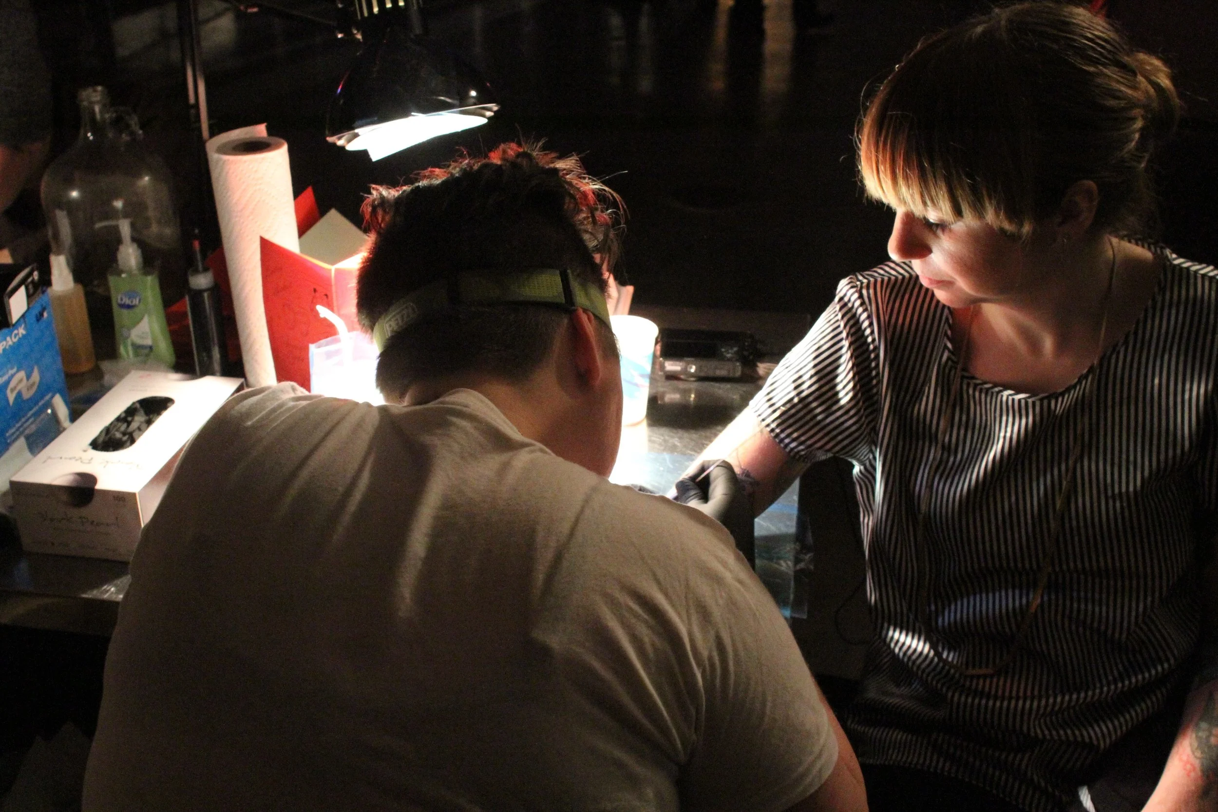 MKNZ Burning Sensation stick n poke tattoos with flash drawn by six local artists