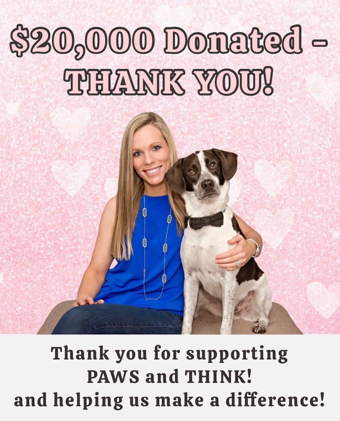 WE DID IT! $20,000 DONATED!