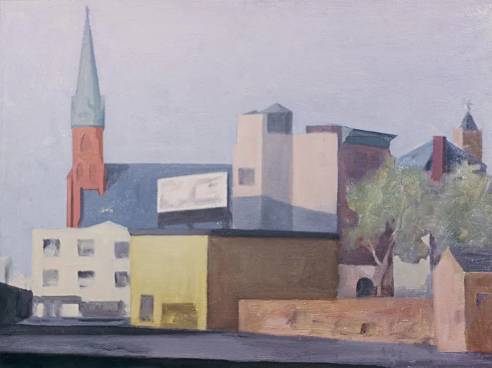 Williamsburg, Brooklyn oil on board 16 x 12