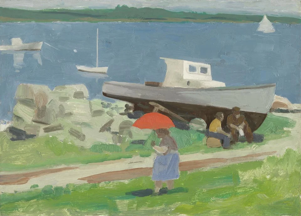 Noon break, Deer Isle, Maine oil on canvas 20 x 16