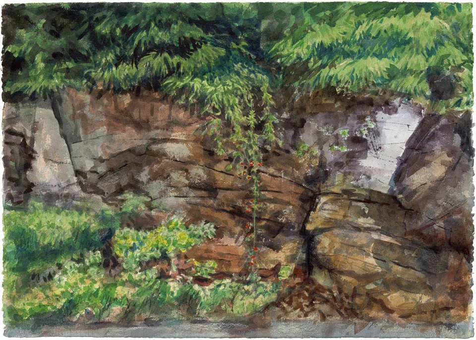 Zena Road, Woodstock NY watercolor 40 x 30