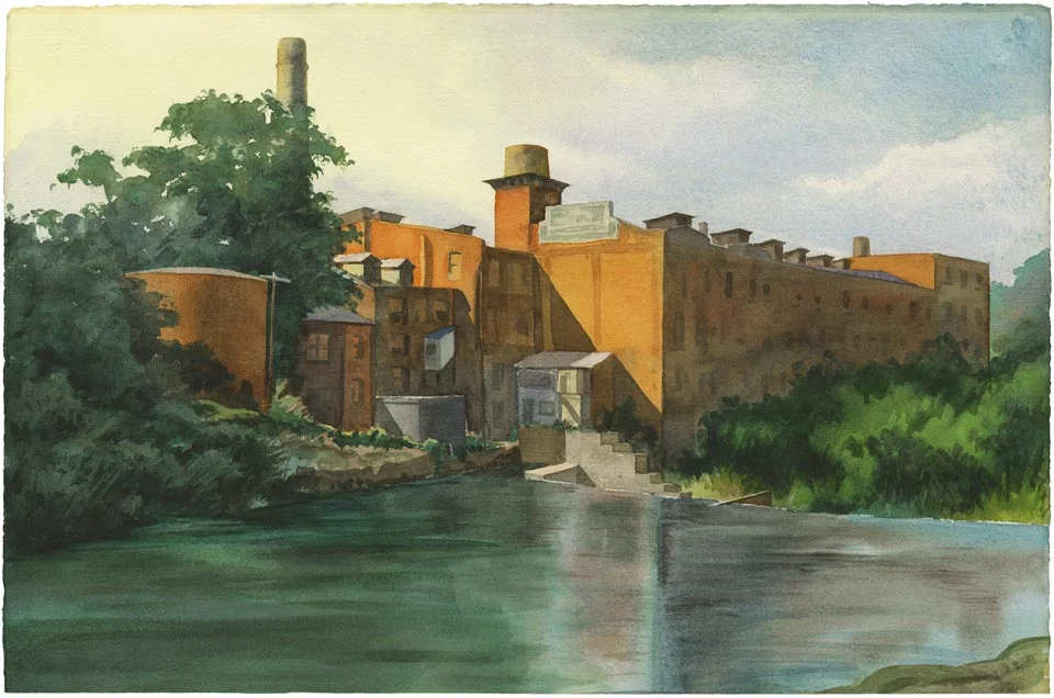 Cantine factory watercolor 40 x 30