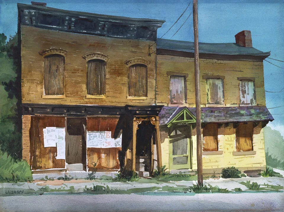 Old Saugerties watercolor 24 x 18