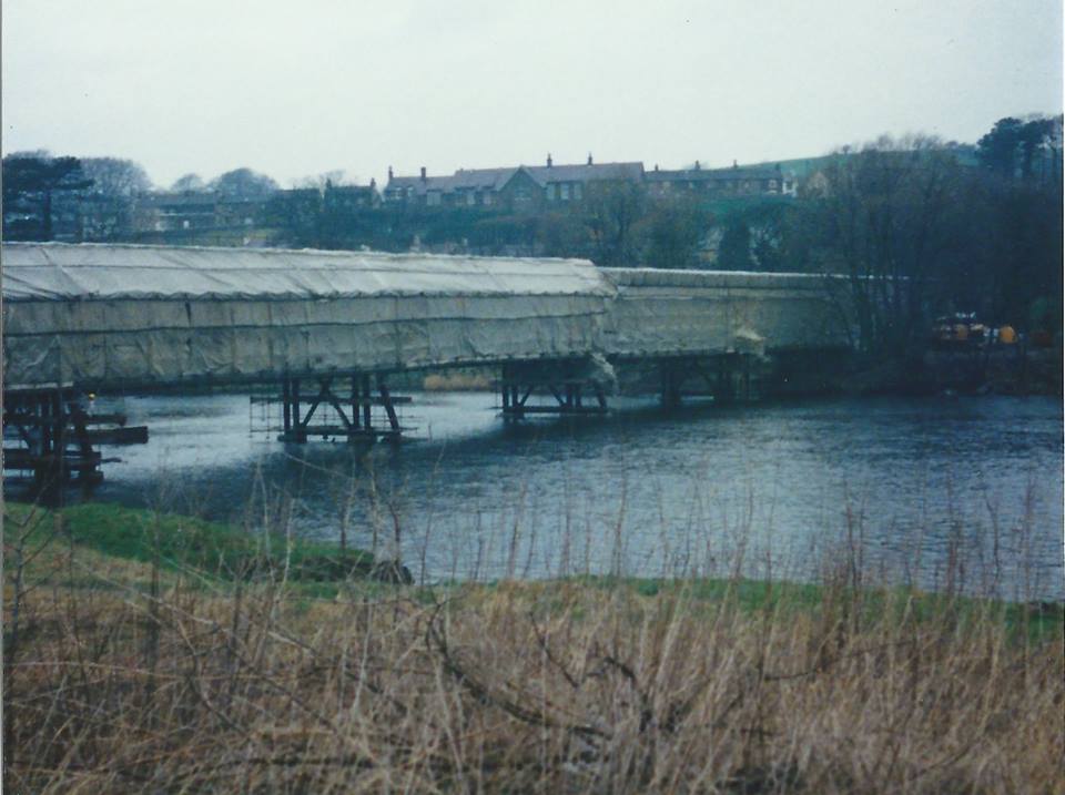 Renovation of the bridge in the 1990's. Posted to Lancaster Past & Present group on Facebook by Michael Howie.