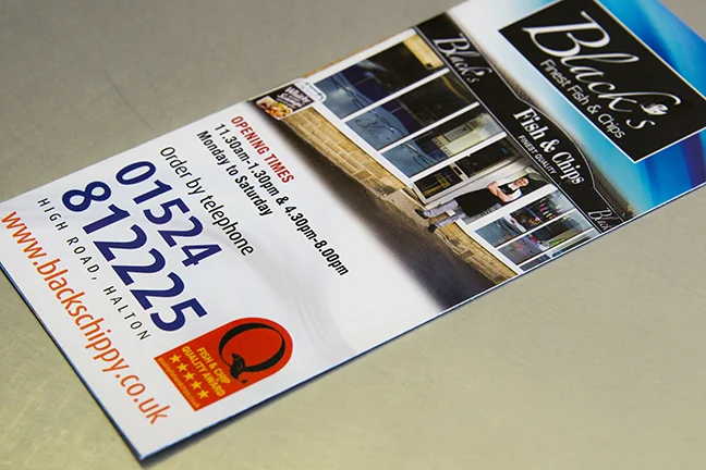 Black’s Chippy consistently use the Quality Award logo in their print and digital marketing.